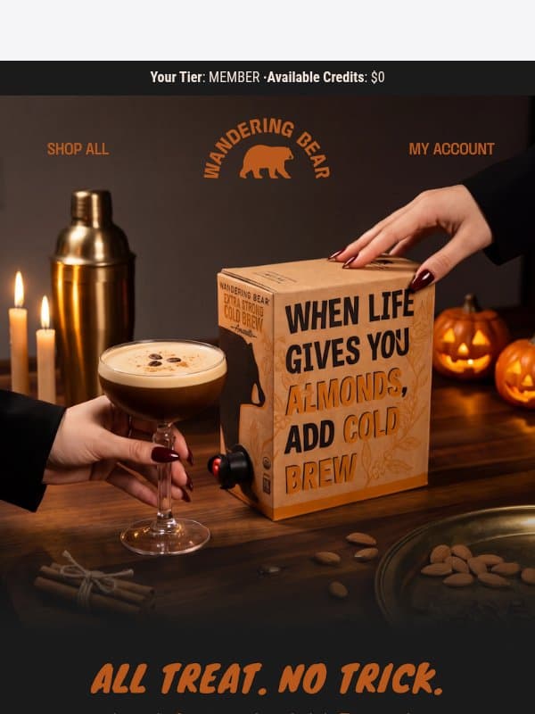 One recipe, zero costume required email from Wandering Bear Coffee