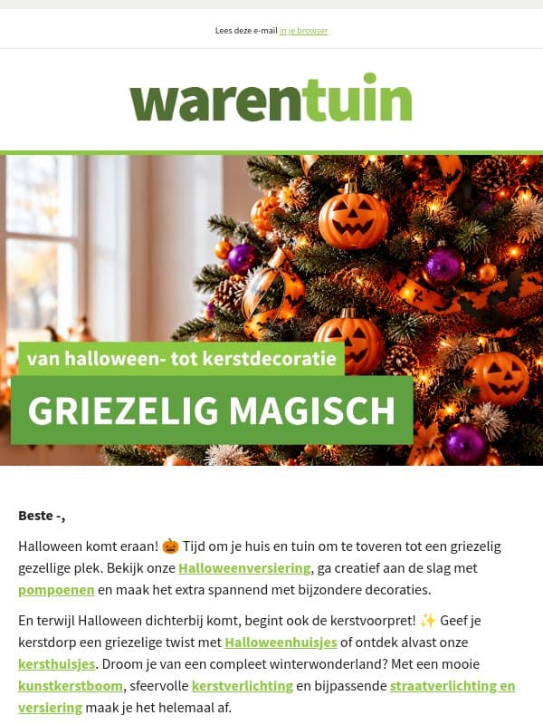Eerst griezelen, dan kerstmagie! ππ email from Warentuin