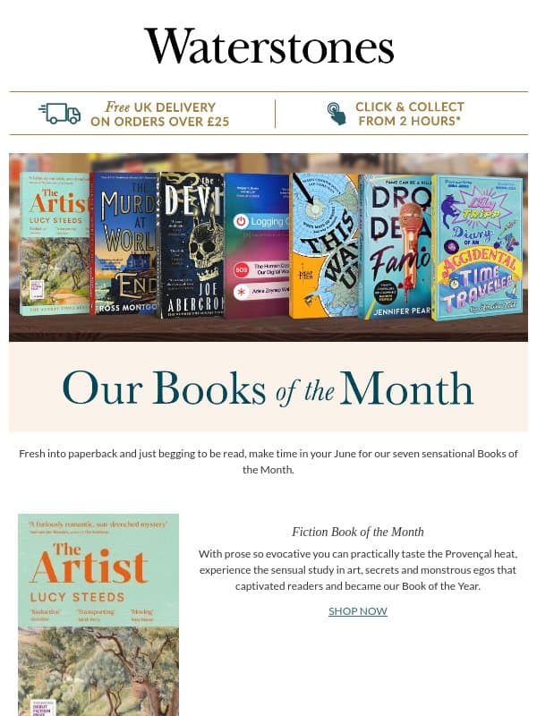 What We’re Reading In June email from Waterstones