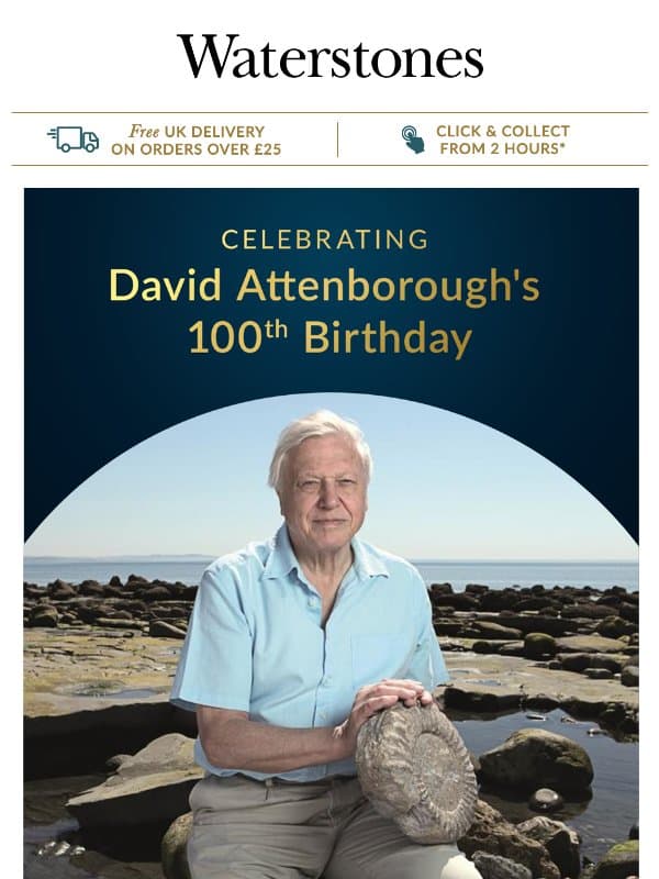 Happy Birthday David Attenborough! email from Waterstones
