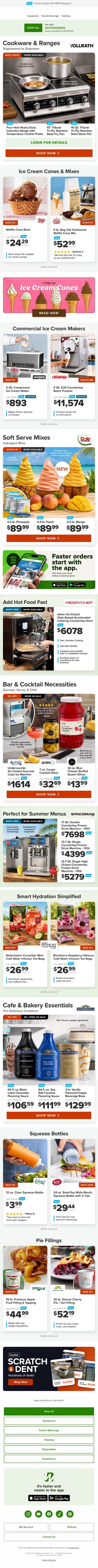 Don’t miss this week’s savings email from WebstaurantStore screenshot