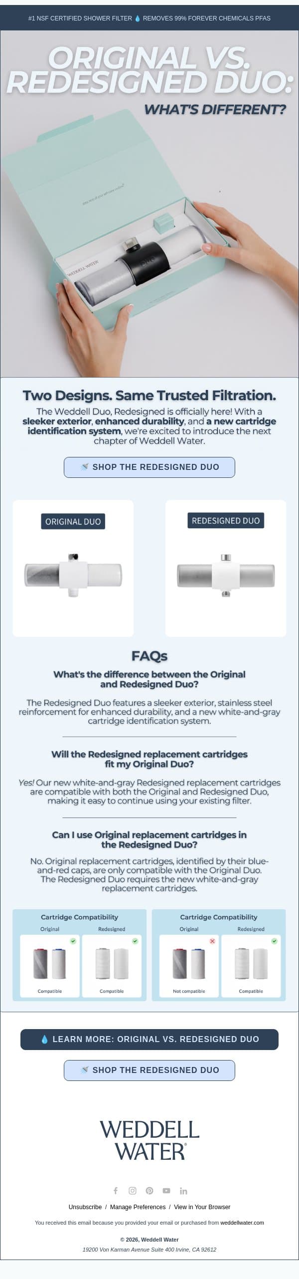 Your Weddell Duo Questions, Answered 🚿 email from Weddell Water screenshot
