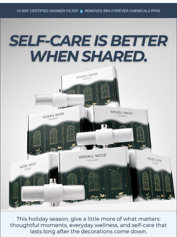 Introducing the Holiday Double Care Gift Set 🎁 email from Weddell Water