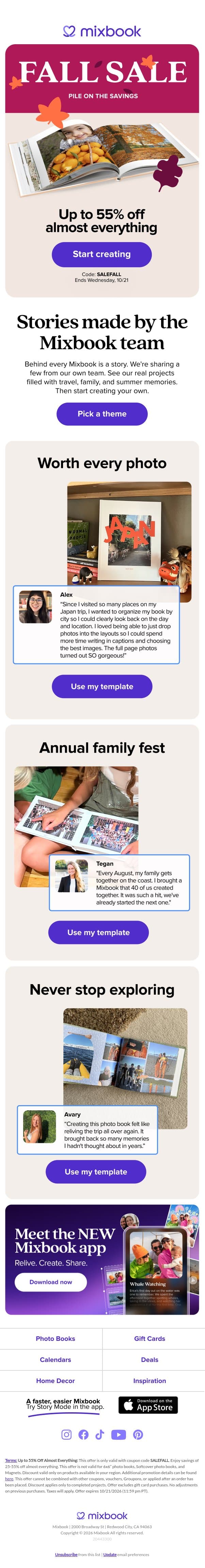 Fall Sale is going strong π email from WedPics screenshot