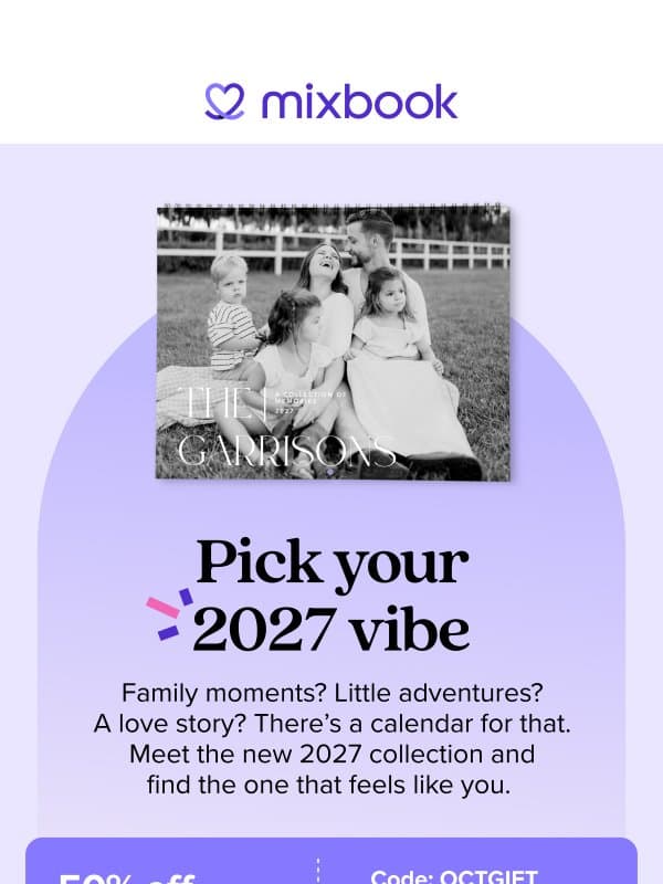Your 2027 calendar has entered the chat. email from WedPics