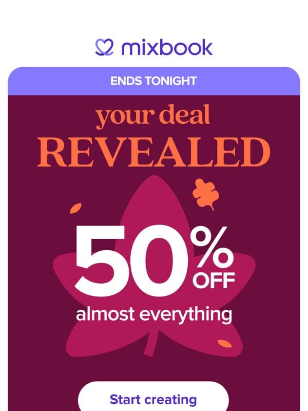 LAST CHANCE: 50% Off 🍂 email from WedPics