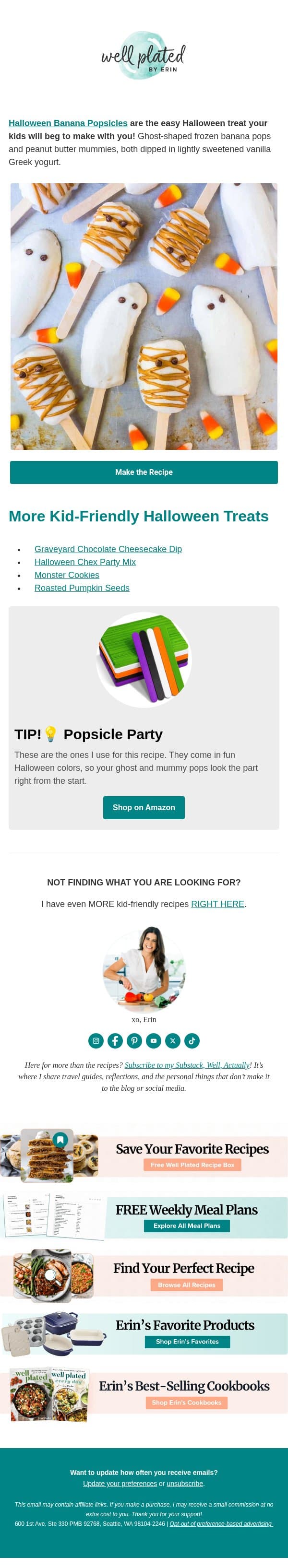 The Only Halloween Recipe You Need 🎃 email from Well Plated by Erin screenshot