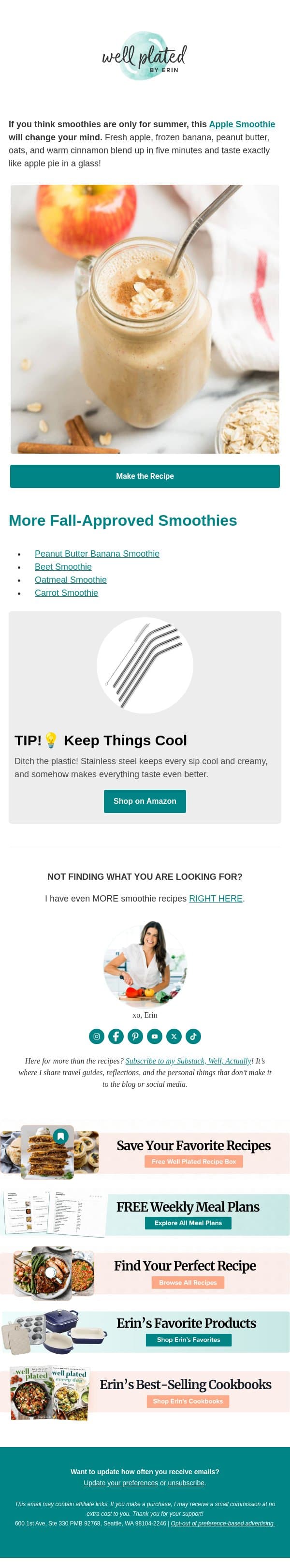 The Fall Breakfast Nobody Thinks to Make π email from Well Plated by Erin screenshot