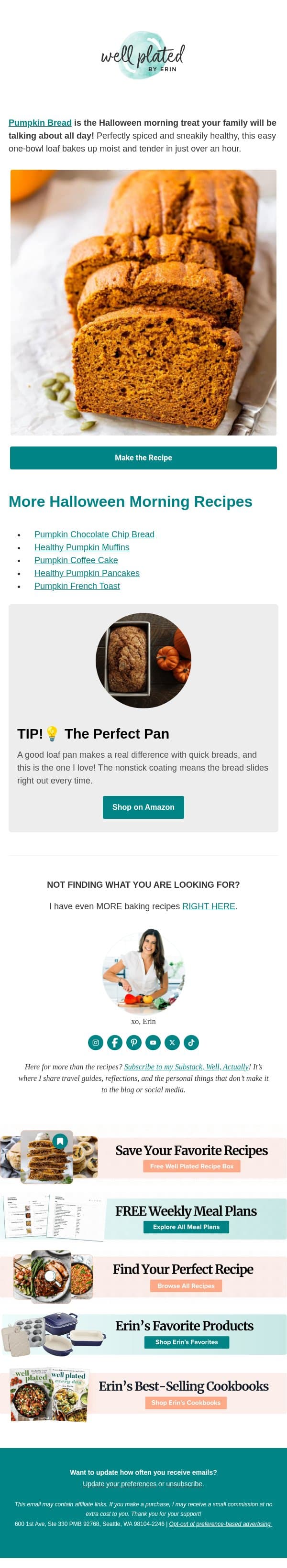 The Halloween Breakfast That Takes ONE Bowl π email from Well Plated by Erin screenshot