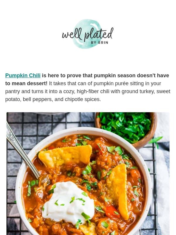 The Pumpkin Recipe Nobody Expects 🎃 email from Well Plated by Erin