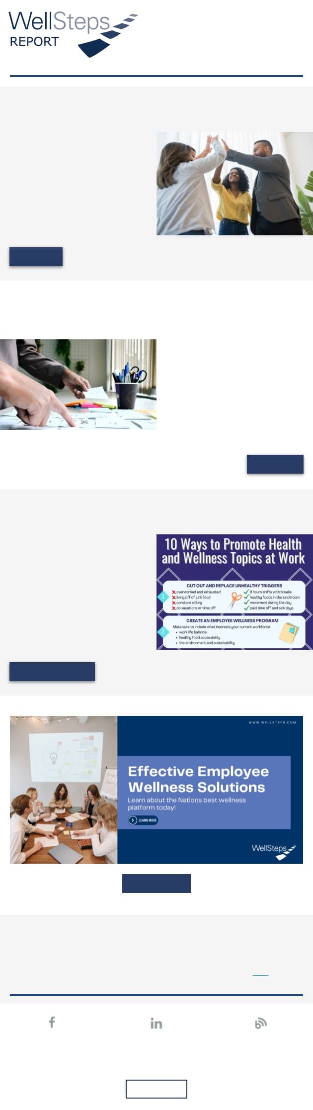 Enhancing Employee Commitment Through Wellness Programs email from WellSteps screenshot