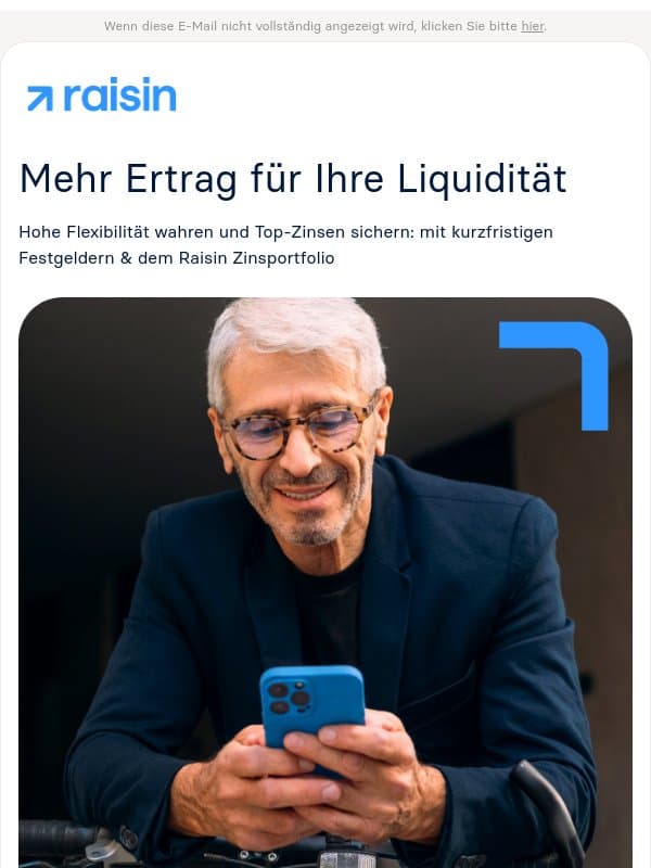 Mehr Ertrag fรผr Ihre Liquiditรคt: Attraktive Alternativen zum klassischen Tagesgeld email from Weltsparen