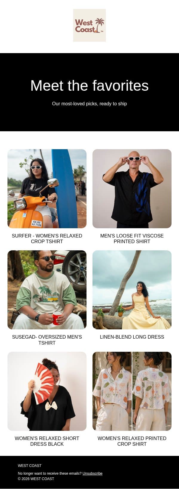 Our most-loved picks, ready to ship email from Westcoast India screenshot