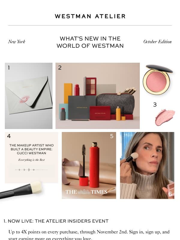 In Case You Missed It: October Edition email from Westman Atelier