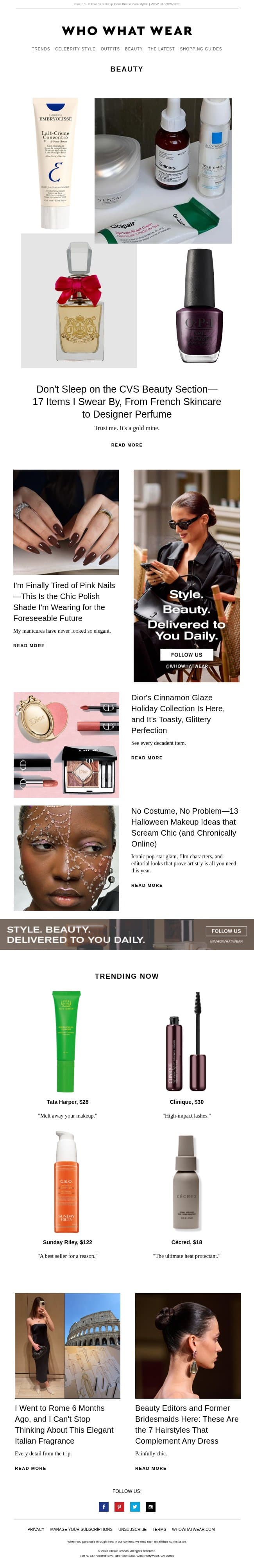 I'm tired of pink nails—this is the chic shade I'm wearing for the foreseeable future email from Who What Wear screenshot