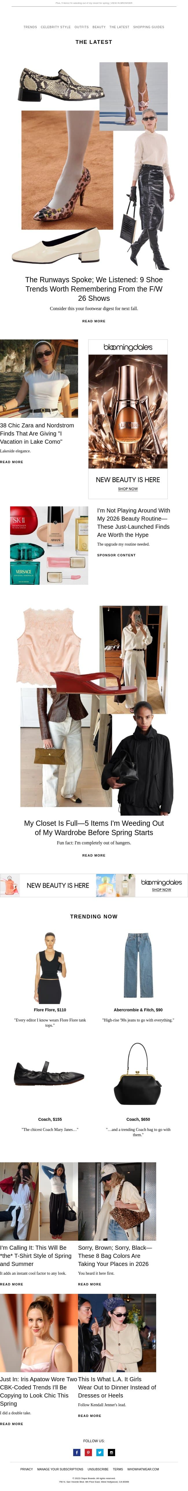 38 chic Zara and Nordstrom finds that are giving "I vacation in Lake Como" email from Who What Wear screenshot