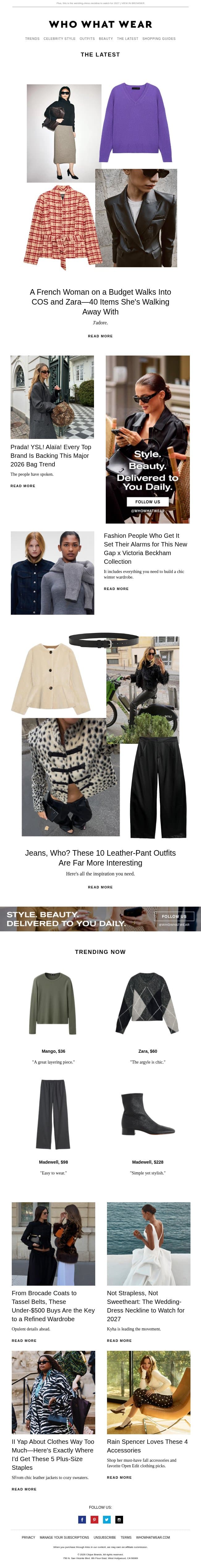 The major bag trend every top brand is backing email from Who What Wear screenshot