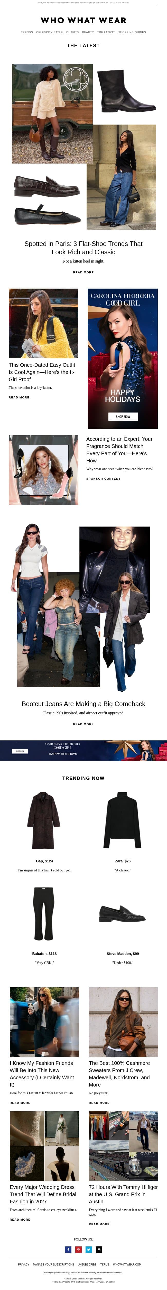This once-dated easy outfit is cool again—here's the proof email from Who What Wear screenshot
