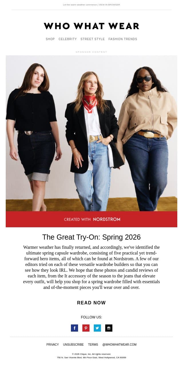 We tested spring's best trends so you don't have to email from Who What Wear screenshot