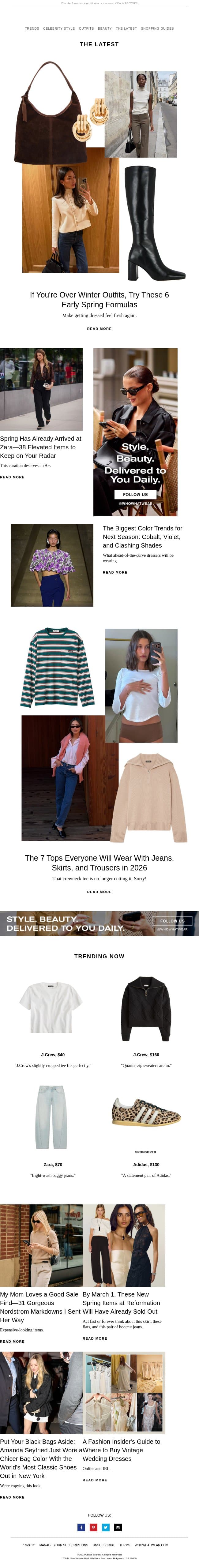 Spring has already arrived at Zara—38 elevated items to keep on your radar email from Who What Wear screenshot