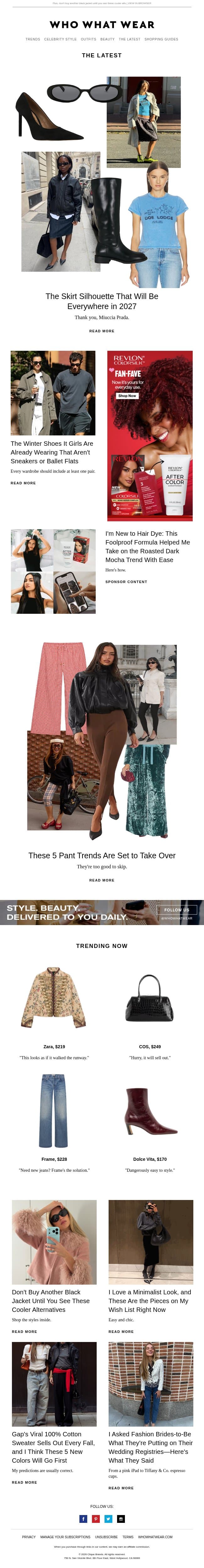 The winter shoes It girls are already wearing that aren't sneakers or ballet flats email from Who What Wear screenshot