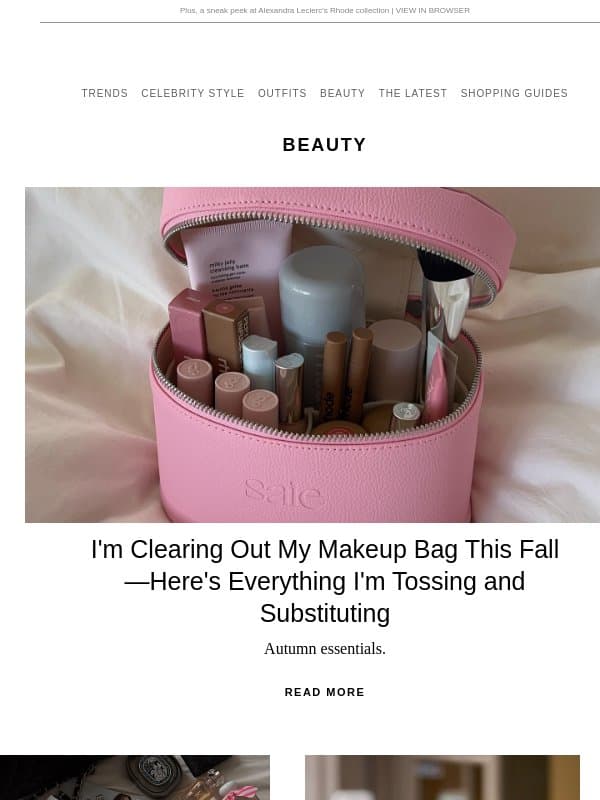 I'm clearing out my makeup bag this fall—everything I'm tossing and substituting email from Who What Wear