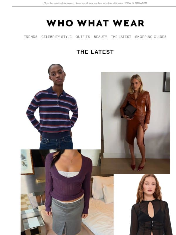 Your favorite summer skirt has a very chic fall replacement email from Who What Wear