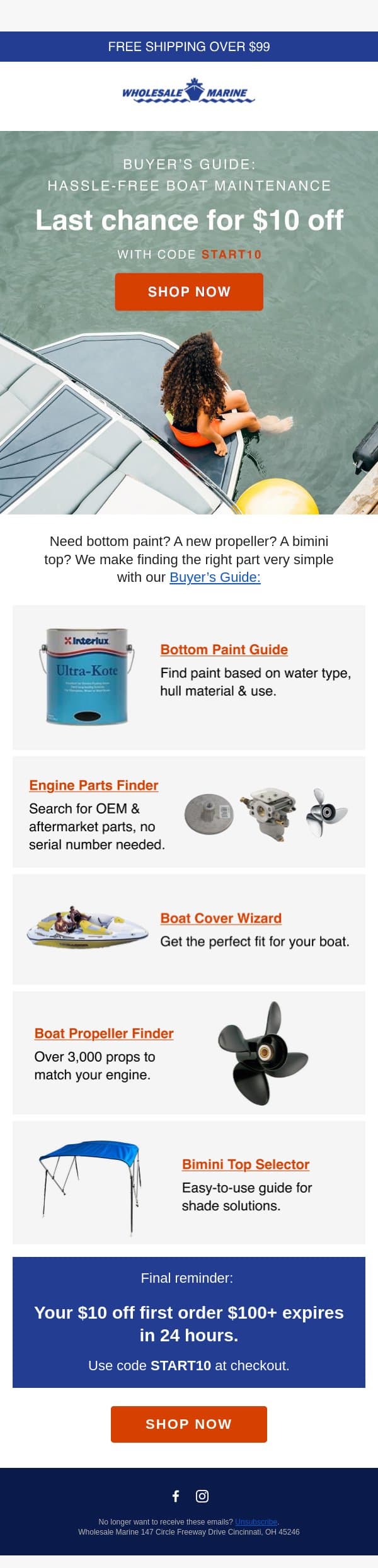 Did You Miss This? email from Wholesale Marine screenshot