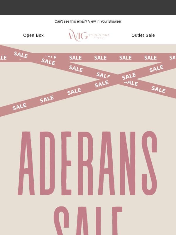 This Sale Is A Big Deal + What's New email from WigStudio1