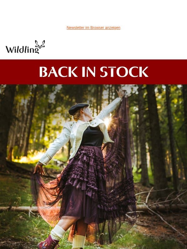 Jetzt schnell sein: Haldy ist wieder verfügbar. email from Wildling Shoes