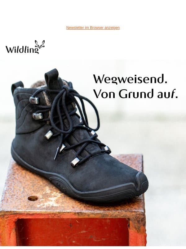 Jetzt im Shop: Feral – der neue Wanderschuh von Wildling. email from Wildling Shoes