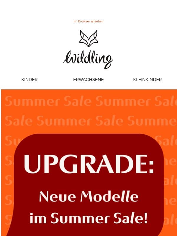 Sale-Upgrade: Neue Modelle erhältlich! email from Wildling Shoes
