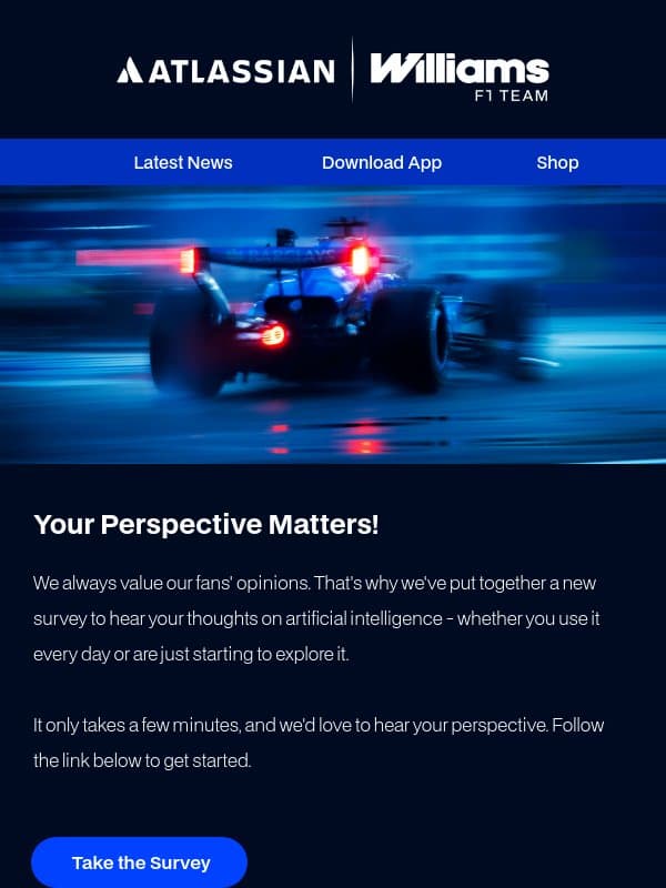 What’s your take on AI? 💭 email from Williams Esports