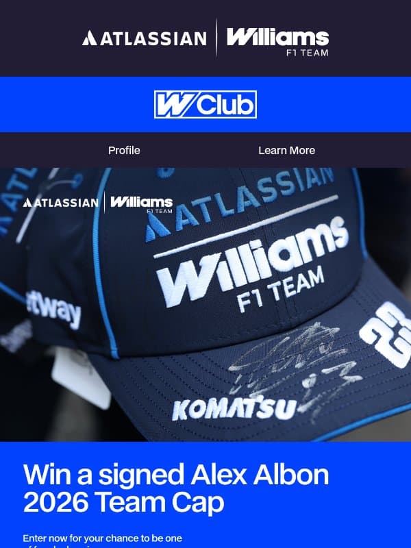 Stop searching, your WClub points are here 🧭 email from Williams Esports