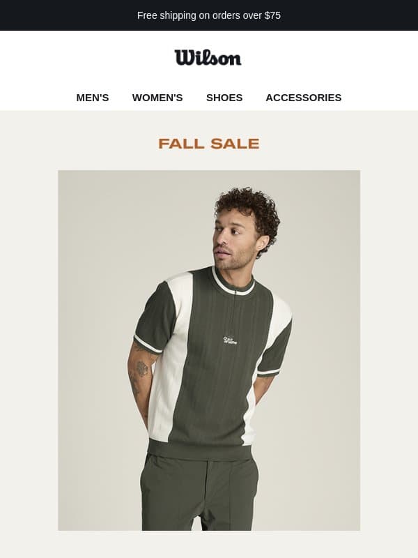 Fall Favorites, Now 50% Off email from Wilson Sporting Goods