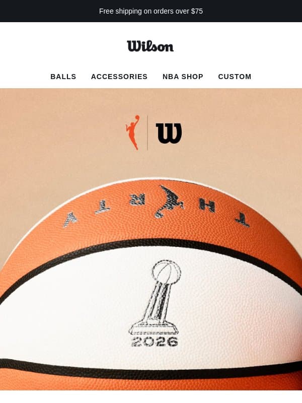 The WBNA Finals Are Set! email from Wilson Sporting Goods