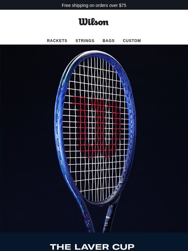 Introducing the Laver Cup London Collection email from Wilson Sporting Goods