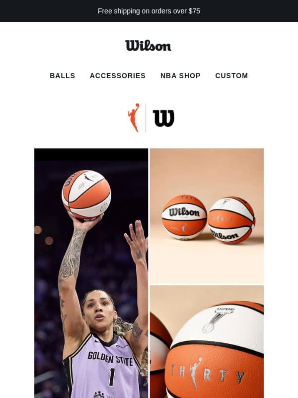 Limited Edition WNBA Finals Basketball email from Wilson Sporting Goods
