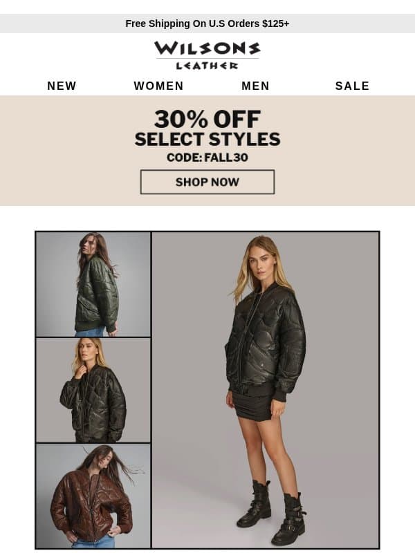 A Best Seller for a Reason: The Jenna 30% Off email from Wilson's Leather
