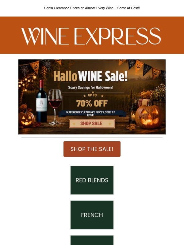 BOO! 👻 Up to 70% OFF Chateau Latour, Caymus, Cakebread & More! email from Wine Enthusiast