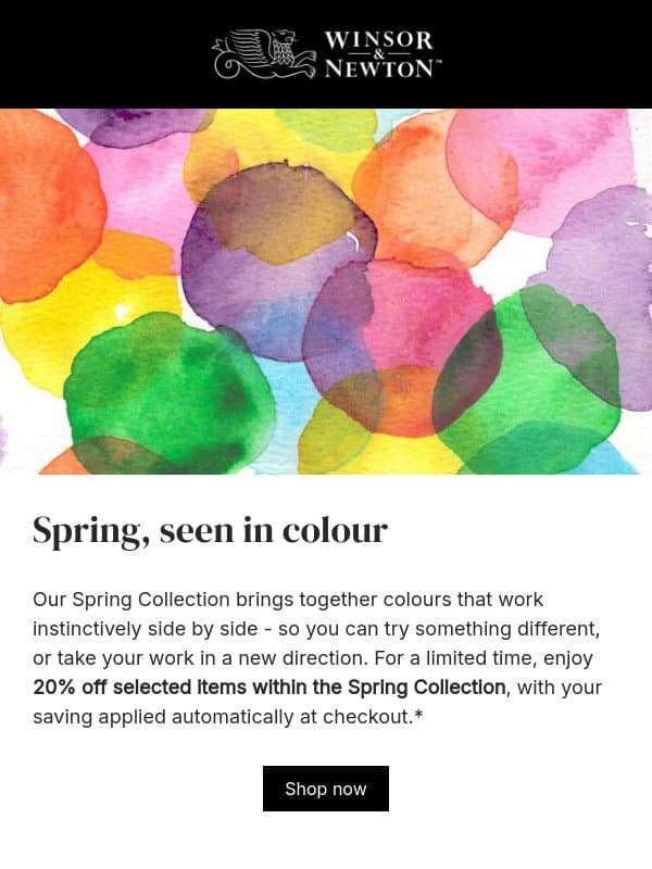 Spring, seen in colour email from Winsor & Newton