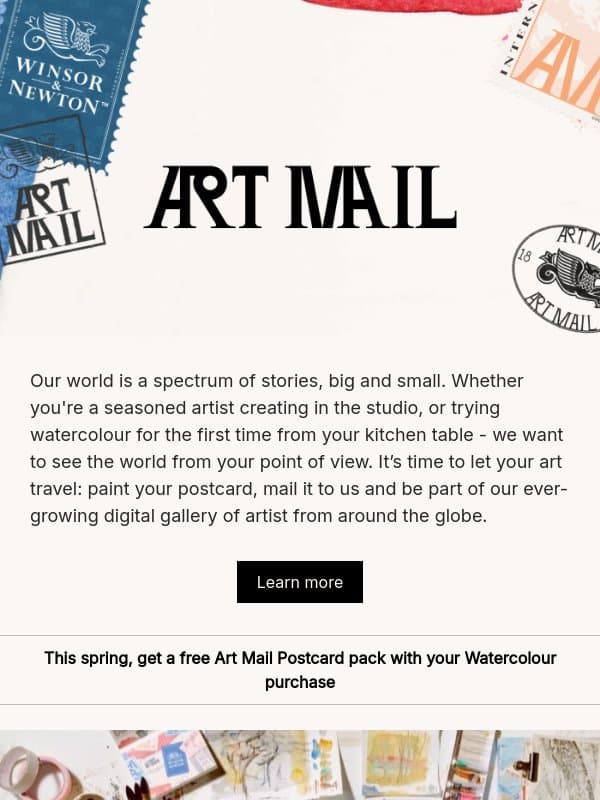Thousands of artists, one destination email from Winsor & Newton
