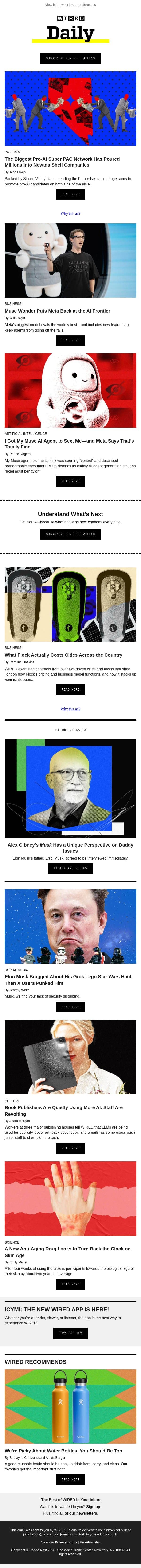 Meta is back at the frontier of AI development email from Wired screenshot
