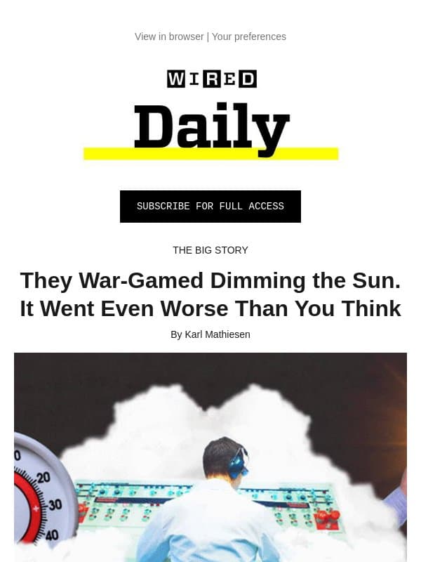 They war-gamed dimming the sun—it went even worse than you think email from Wired