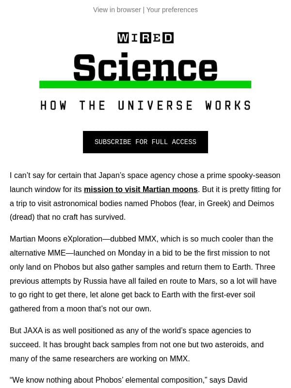 Japan's attempt to sample a Martian moon email from Wired