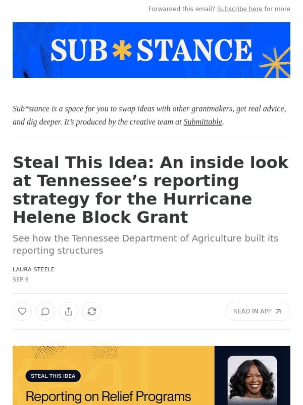 Steal This Idea: An inside look at Tennessee’s reporting strategy for the Hurricane Helene Block Grant email from WizeHive