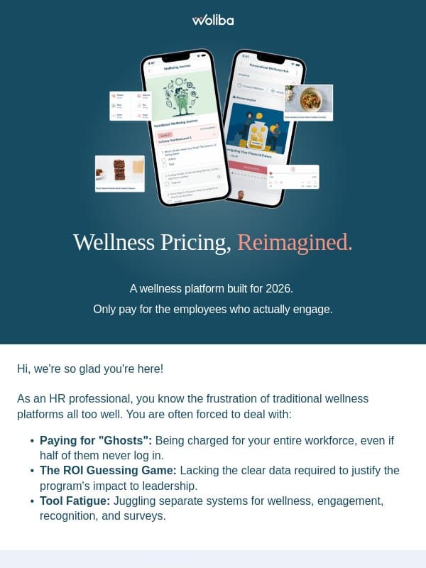 Wellness challenges employees actually finish email from Woliba
