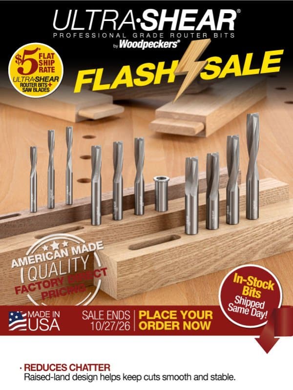 Stable Mortise & Tenon Routing with Raised Land Geometry email from Woodpeckers