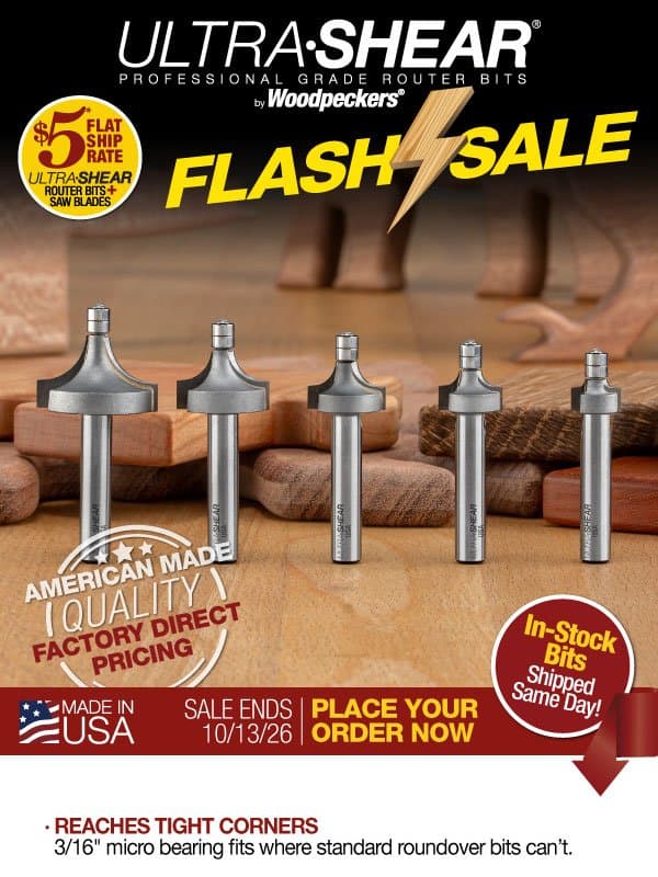 Still Hand-Sanding Those Tight Corners? email from Woodpeckers
