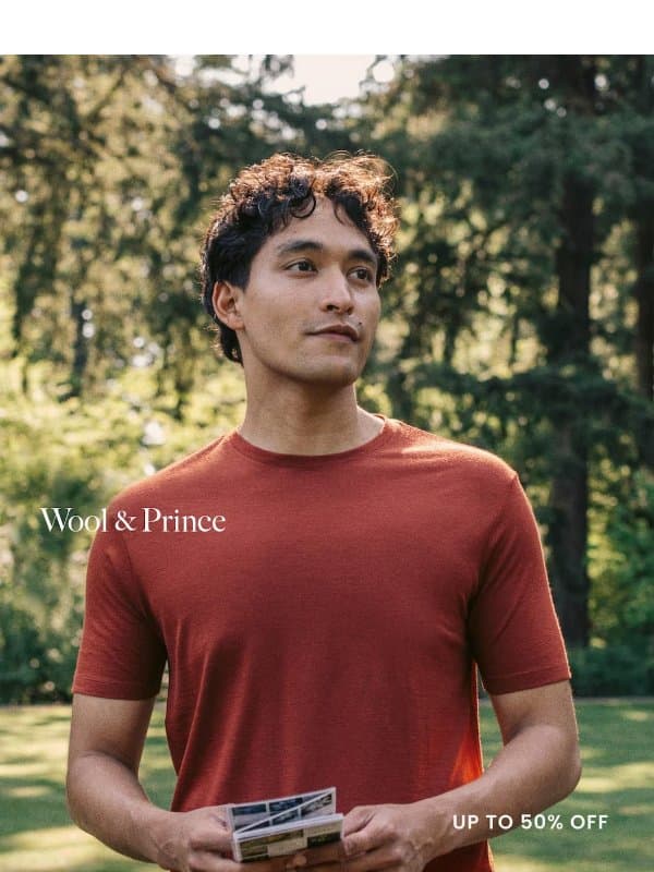 Warehouse Cleanout Event email from Wool & Prince